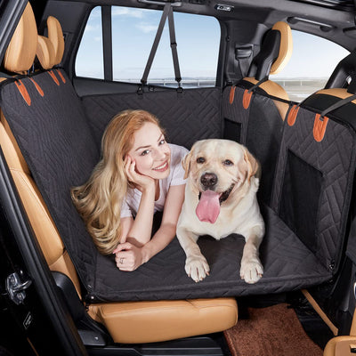 Hard Bottom Dog Car Seat Cover – Waterproof & Scratchproof Back Seat Protector for Cars