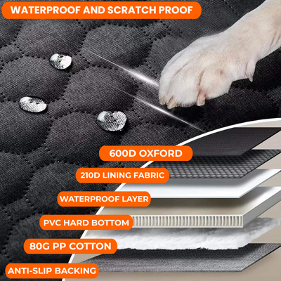 PupMat | Dog Car Seat Cover – Waterproof Pet Hammock for Back Seat
