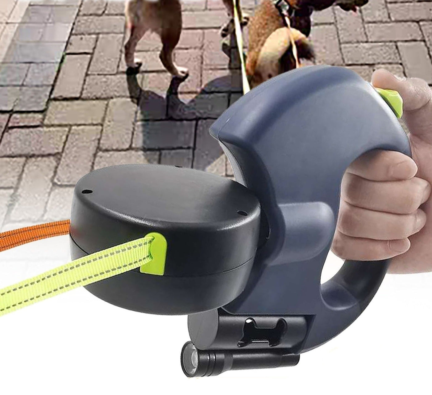 PetWorld - Double Innovative Retractable Dog Leash with Light