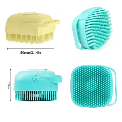 Dog Bath & Grooming Brush – 2-in-1 Shampoo & Massage Tool