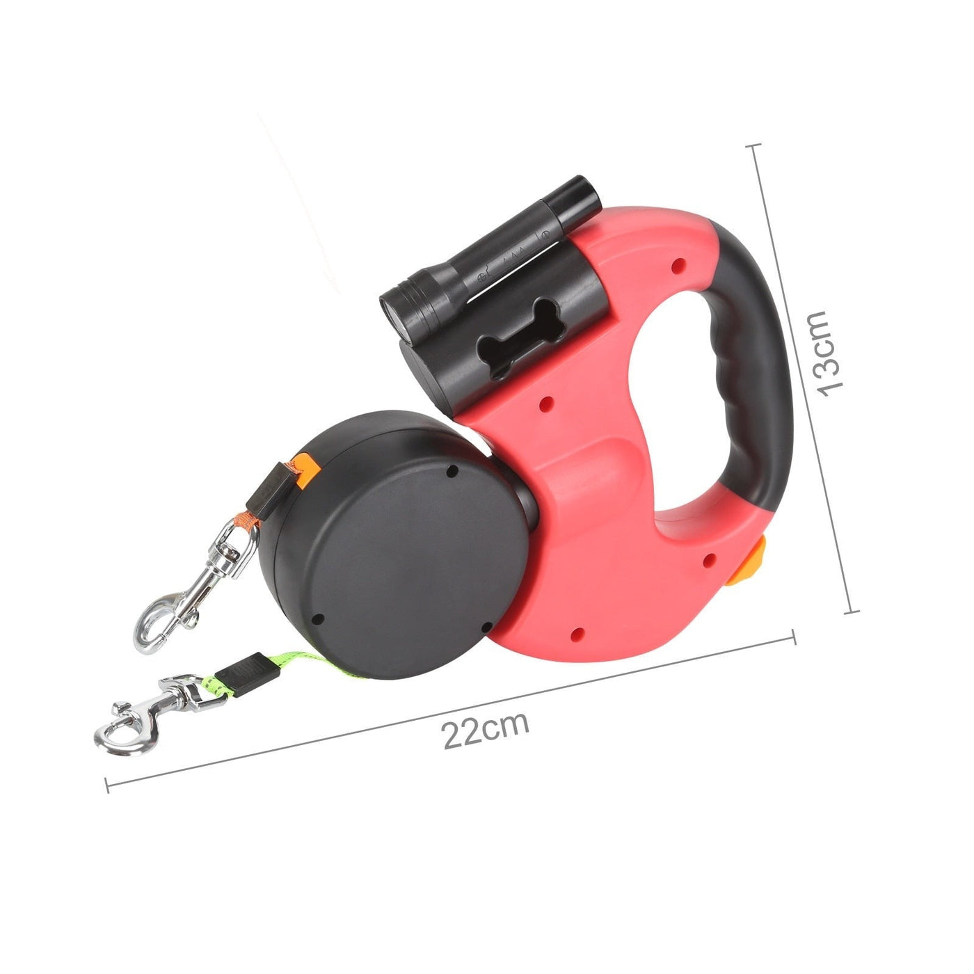 PetWorld - Double Innovative Retractable Dog Leash with Light