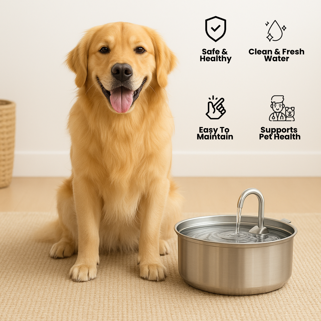 The Doggy Fountain – Stainless Steel Pet Water Fountain