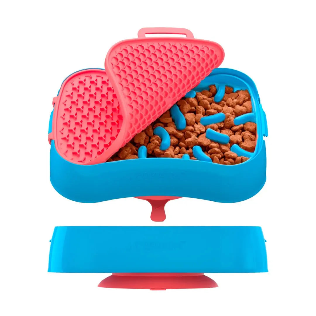 Slow Feeder Dog Bowl with Lick Mat – 4-in-1 Anti-Choke & Interactive Pet Feeder
