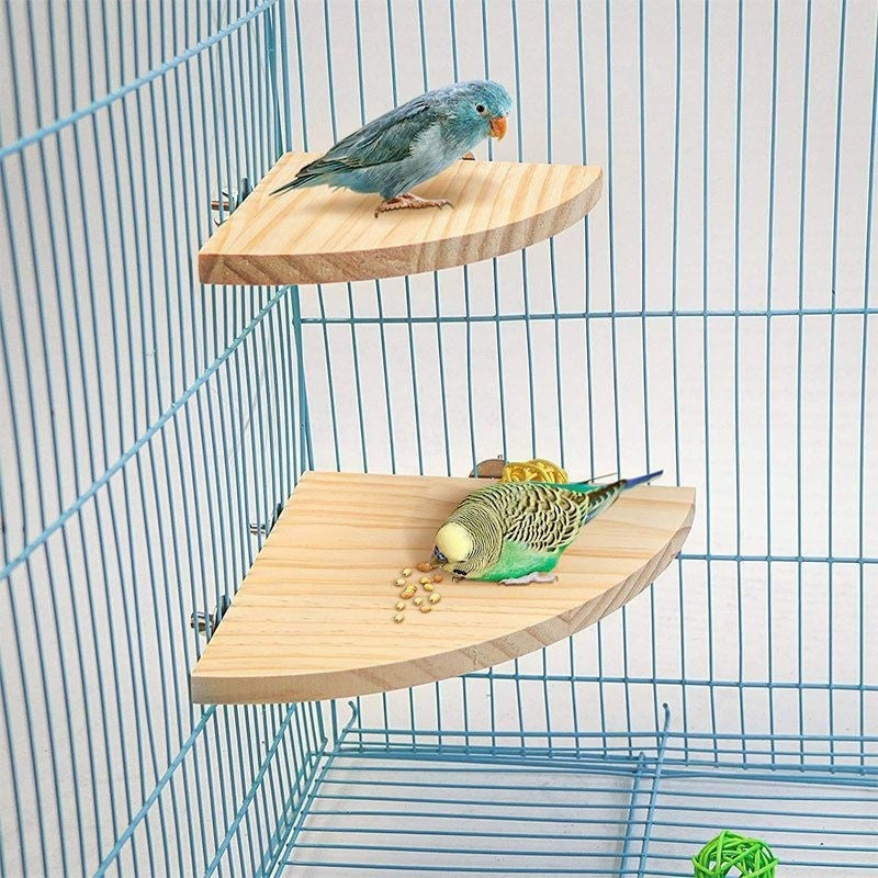 Playing Bird Cage Accessories Toy Solid Wood Jumping Platform Standing Board