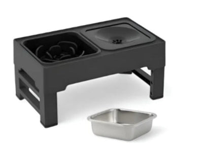 Adjustable Stainless Steel Double Dog Bowls with Elevated Stand – Perfect for Large Pets