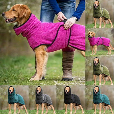 Fleece-Lined Dog Jacket Hoodie – Warm Winter Pet Jumper