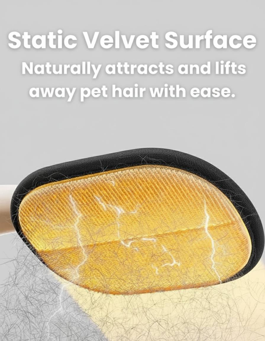 Pet Hair Removal Glove with Dual-Sided Electrostatic Bristles