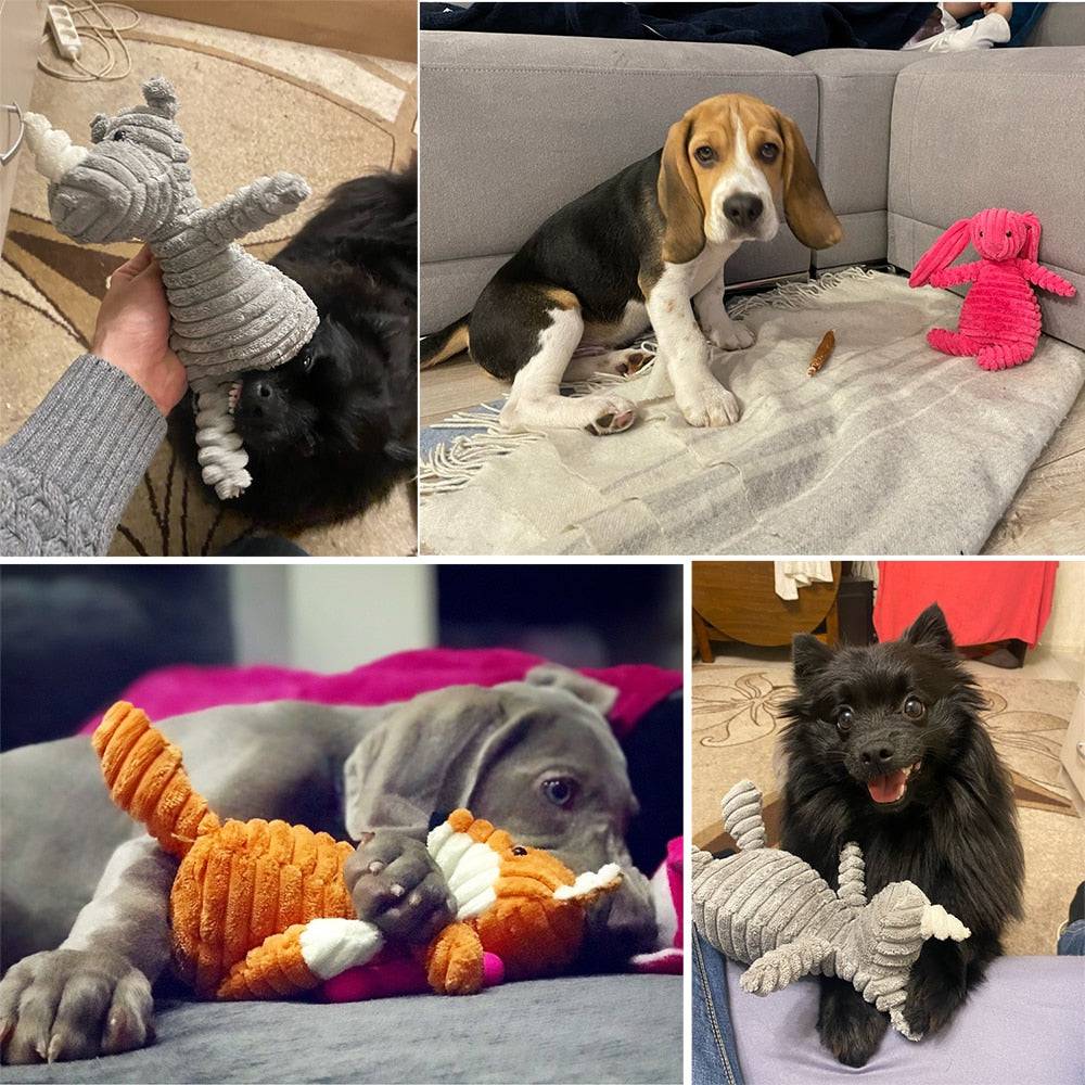 Immortal Squeaker Dog Toy - Tough Durable Plush for Aggressive Chewers