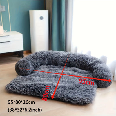 Soft Plush Pet Sofa Bed – Dual-Purpose Dog & Cat Cushion Couch for Small, Medium & Large Pets