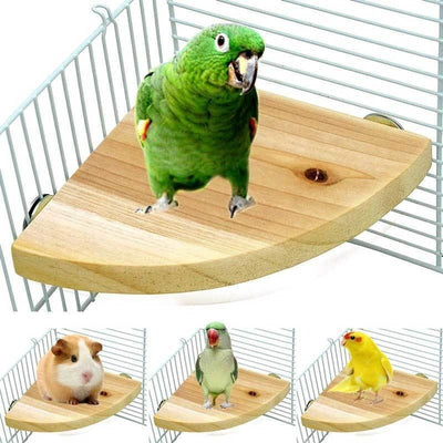 Playing Bird Cage Accessories Toy Solid Wood Jumping Platform Standing Board