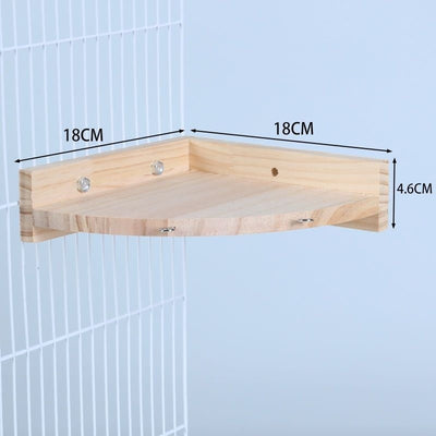 Playing Bird Cage Accessories Toy Solid Wood Jumping Platform Standing Board