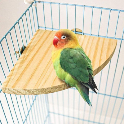 Playing Bird Cage Accessories Toy Solid Wood Jumping Platform Standing Board