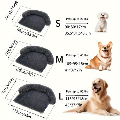 Soft Plush Pet Sofa Bed – Dual-Purpose Dog & Cat Cushion Couch for Small, Medium & Large Pets