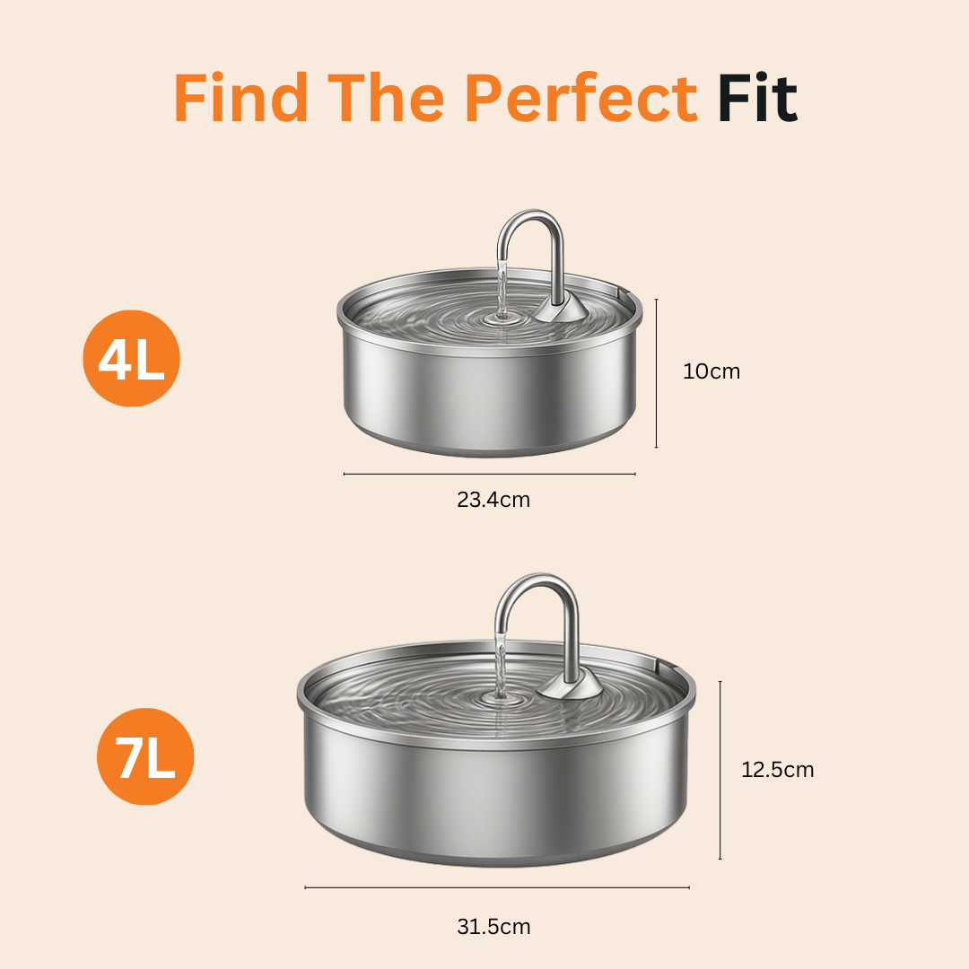 The Doggy Fountain – Stainless Steel Pet Water Fountain