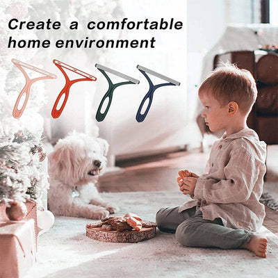 Double Sided Pet Hair Remover Brush - Reusable Manual Lint Scraper for Furniture & Carpet