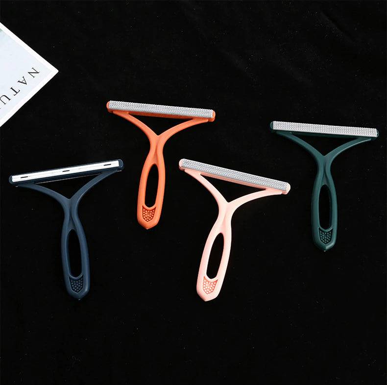 Double Sided Pet Hair Remover Brush - Reusable Manual Lint Scraper for Furniture & Carpet