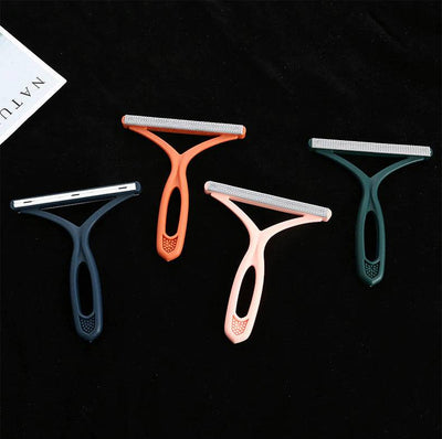 Double Sided Pet Hair Remover Brush - Reusable Manual Lint Scraper for Furniture & Carpet
