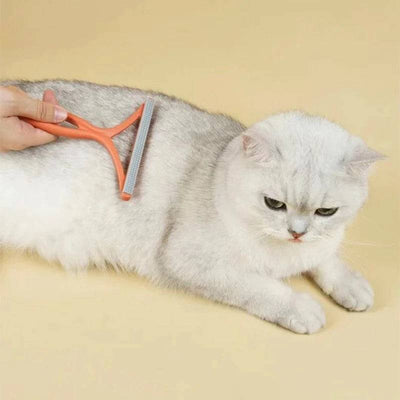 Double Sided Pet Hair Remover Brush - Reusable Manual Lint Scraper for Furniture & Carpet