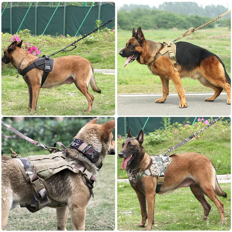 Heavy-Duty No-Pull Dog Harness - Adjustable Front-Clip Vest for Strong Big Dogs