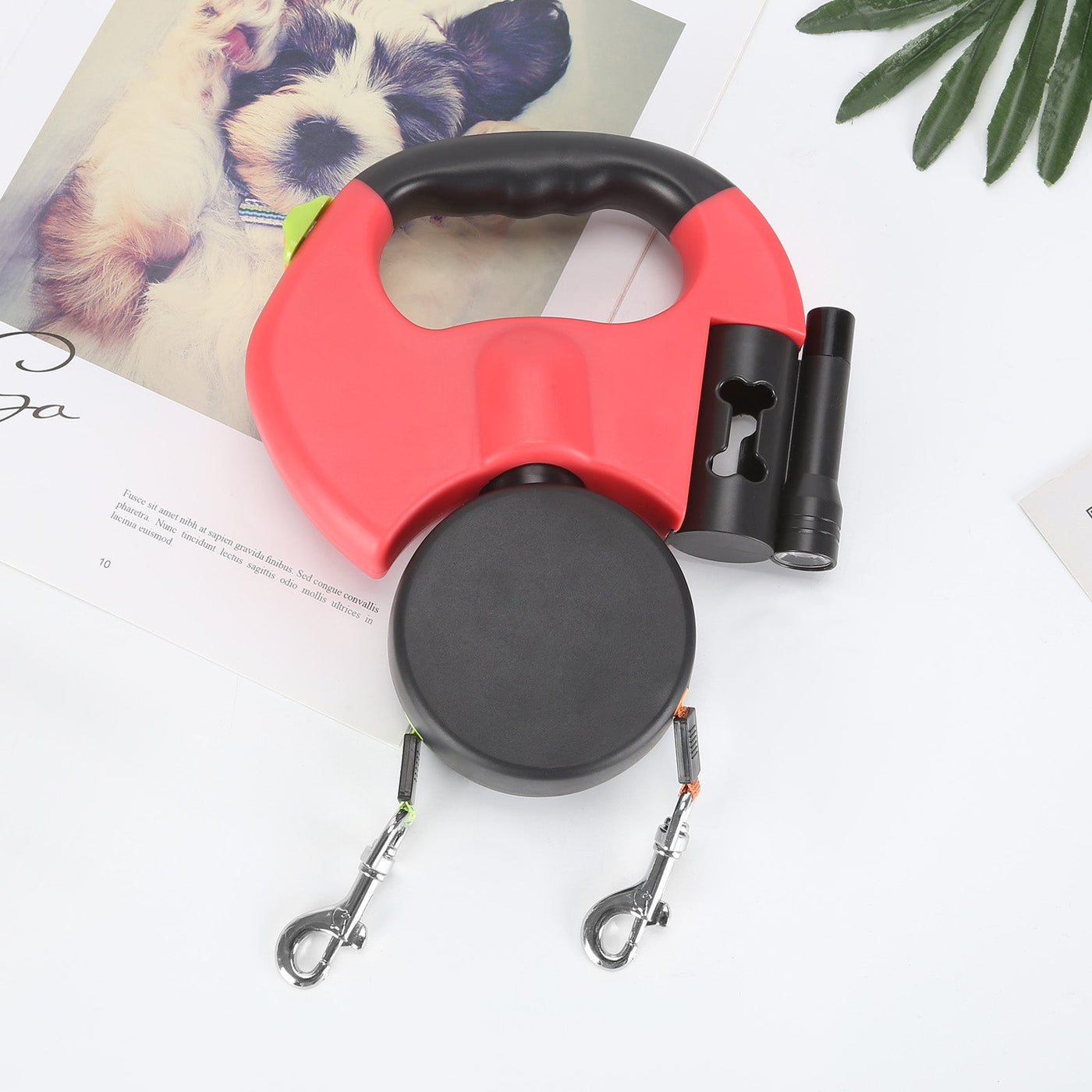 PetWorld - Double Innovative Retractable Dog Leash with Light